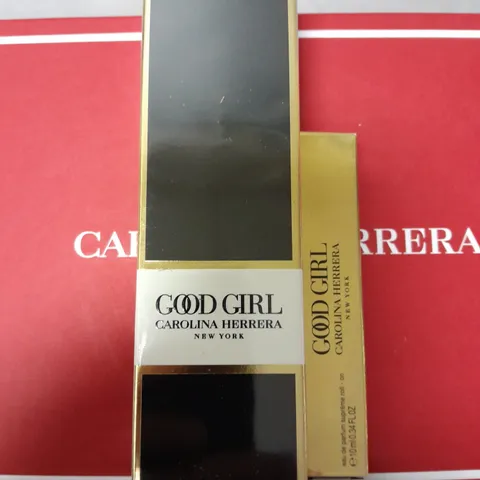 LOT OF 2 CAROLINA HERRERA BEAUTY ITEMS INCLUDES 200ML SHOWER GEL AND GOOD GIRL EAU DE PARFUM 10ML