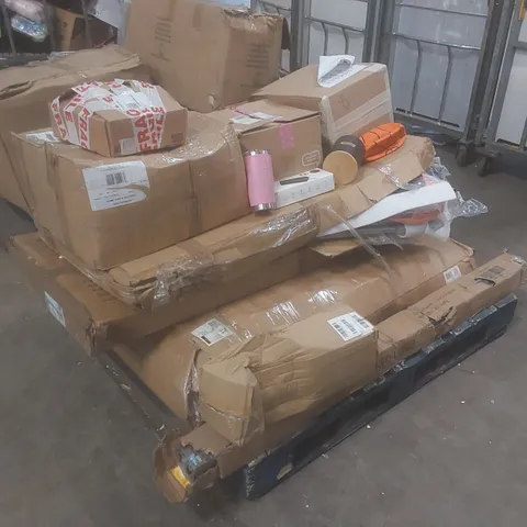 PALLET OF ASSORTED HOUSEHOLD GOODS AND INCOMPLETE FURNITURE PARTS 