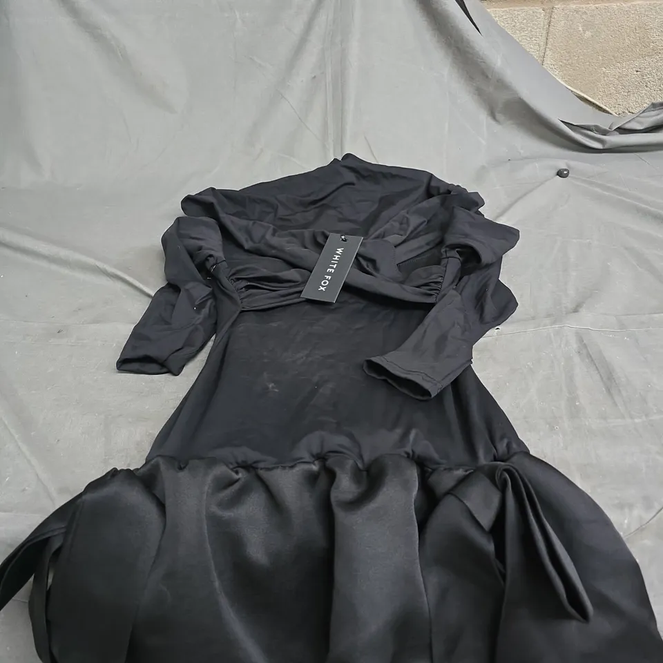 WHITE FOX RAISE HELL LONG SLEEVE MINI DRESS – BLACK, UK M