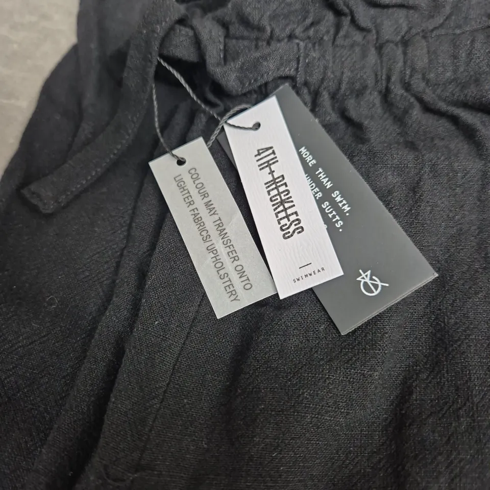 BLACK DRAWSTRING TROUSERS
