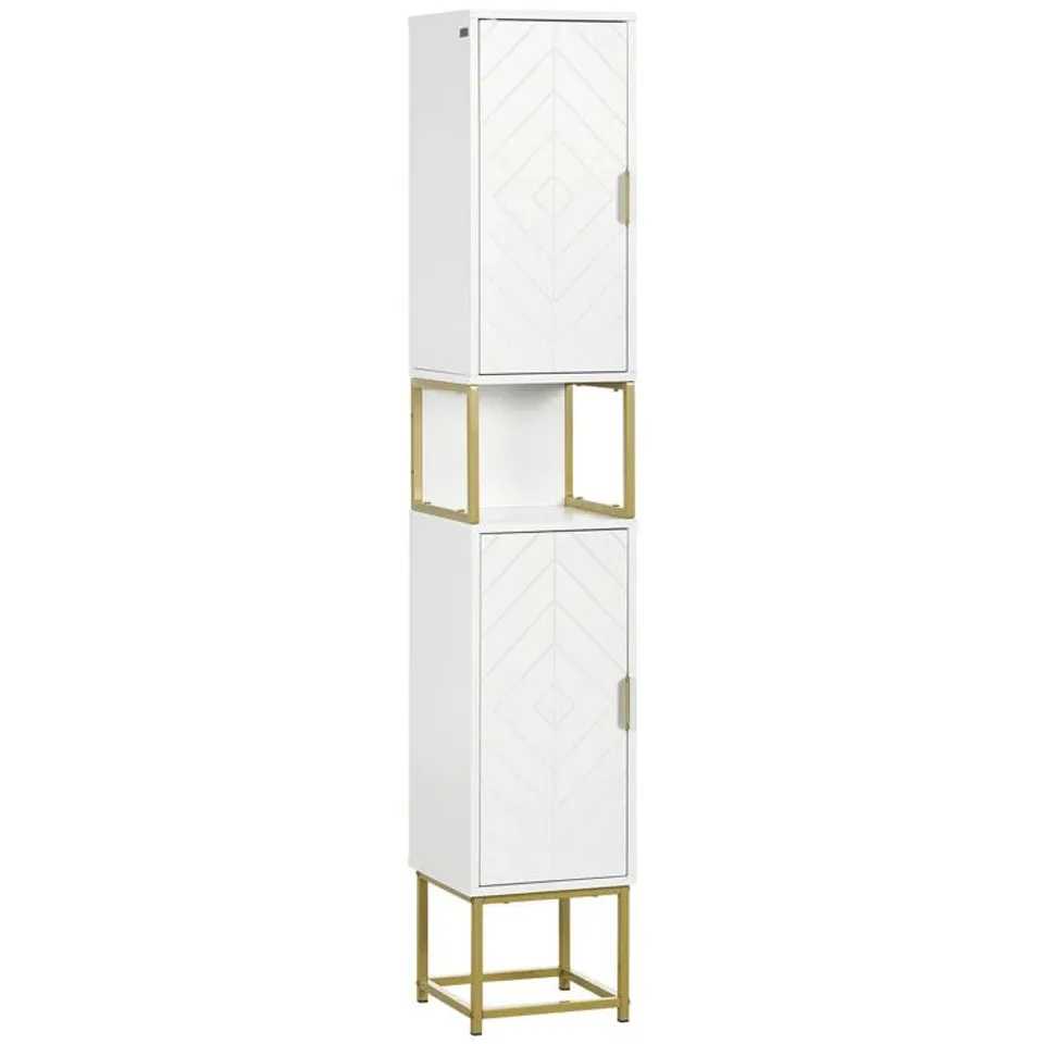 BOXED PAULIKENS FREESTANDING TALL BATHROOM CABINET