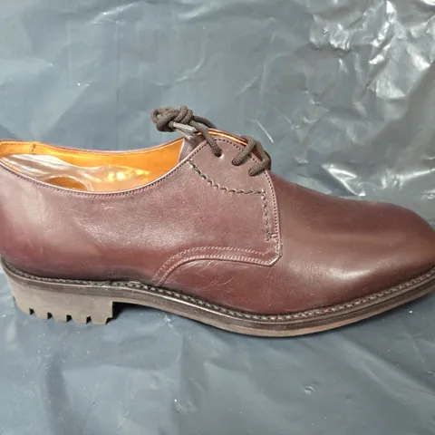 UNBOXED PAIR OF LOAKE BROS COMMANDO STYLE TRAINERS IN BROWN LEATHER - SIZE 61