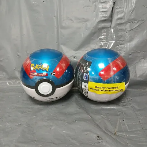 PAIR OF SEALED POKEMON TRADING CARD GAME POKE BALL TINS