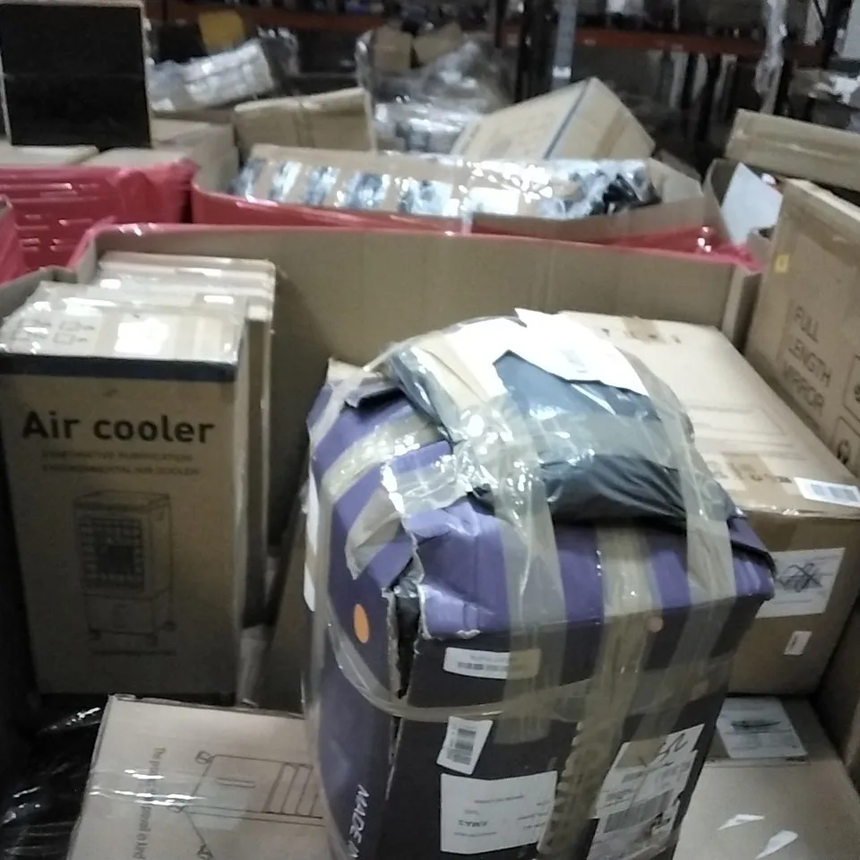 PALLET OF ASSORTED PRODUCTS AND HOUSEHOLD GOODS TO INCLUDE;FOOD PROCESSOR,AIR FRYER,AIR COOLER