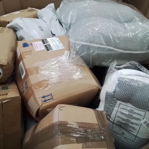 TWO LARGE BOXES OF ASSORTED BAGGED AND LOOSE SUPPORT PILLOWS ETC.