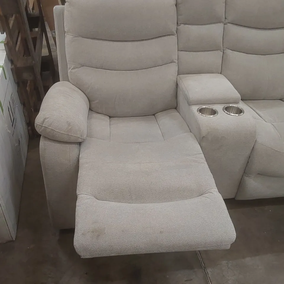 AVON CHAISE MANUAL RECLINER LINEN SOFA GREY