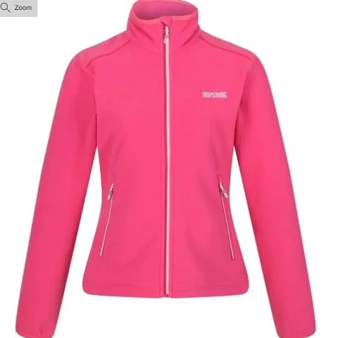 REGATTA WOMENS FLOREO IV FULL ZIP SOFT FLEECE JACKET RETHINK PINK SIZE 18