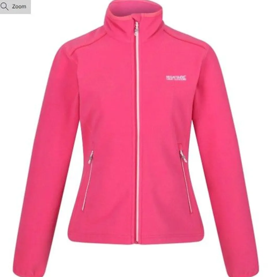 REGATTA WOMENS FLOREO IV FULL ZIP SOFT FLEECE JACKET RETHINK PINK SIZE 18