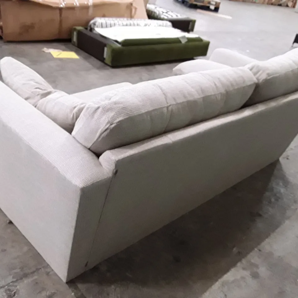 QUALITY DESIGNER MILES 3 SEATER SOFA - GREY FABRIC 
