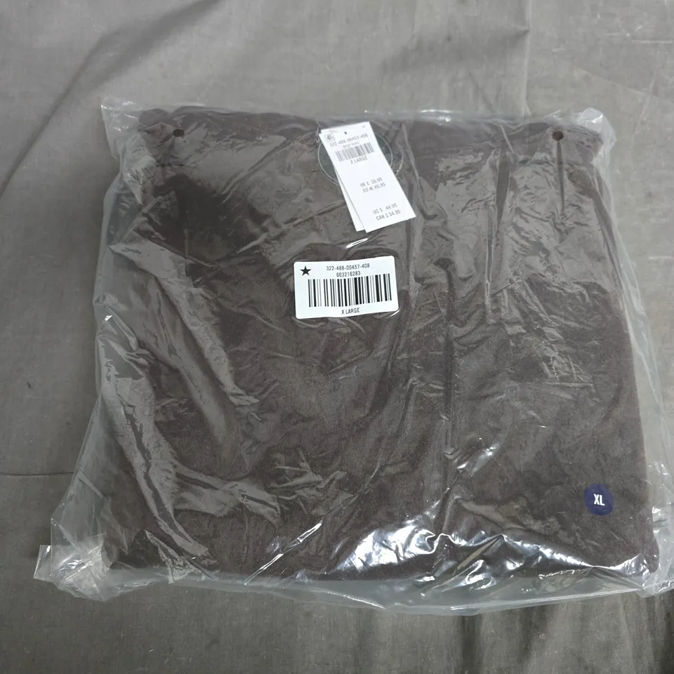 BAGGED HOLLISTER HOLLISTER FEEL GOOD BOXY HOODIE IN BROWN - XL