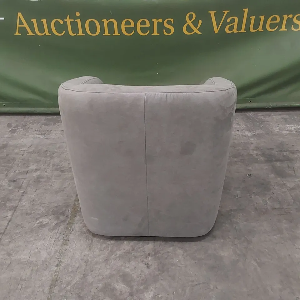 QUALITY DESIGNER ITALIAN MADE CARLOTTA SWIVELLING CHAIR - STONE GREY