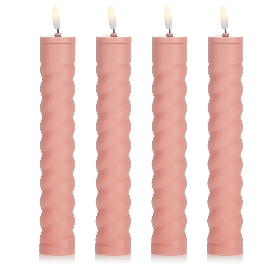 GARDEN STORIES SET OF 4 SOLAR CANDLE STAKE LIGHTS