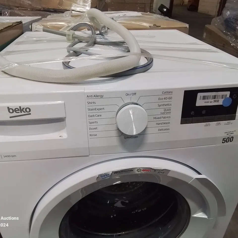 BEKO WTL94151W WASHING MACHINE FREESTANDING FRONT-LOAD 19.8 LBS (9 KG) 1400 RPM WHITE