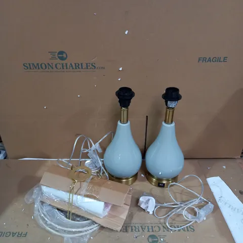 2 LAMPS WITH MAKE YOUR OWN LAMPSHADES