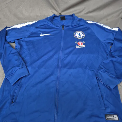 NIKE CHELSEA FC DRI-FIT TRACK JACKET – BLUE, MEN’S UK SIZE L