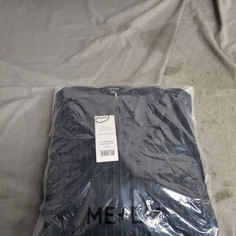 ME+EM PINSTRIPE PONTE CARGO JUMPSUIT – NAVY/WHITE, UK 16