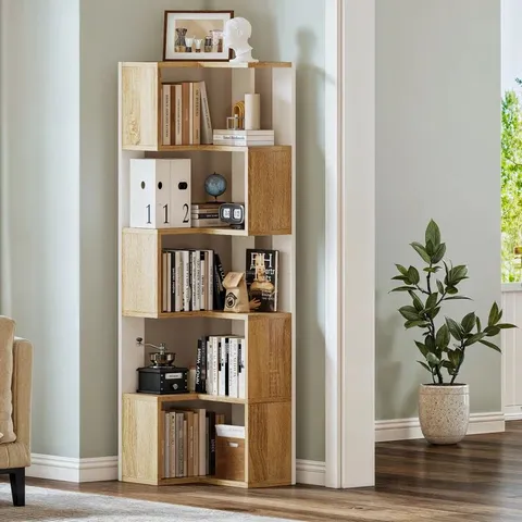 BOXED 17 STORIES 5 TIER CORNER BOOKCASE 