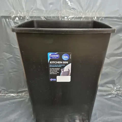 ADDIS 50-LITRE PLASTIC BIN WITH LIFT-UP LID 