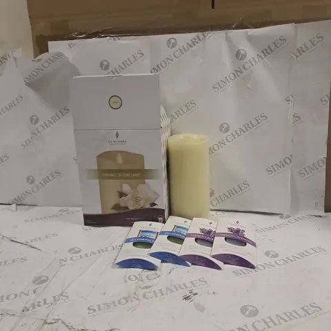 BOXED LUMINARA FRAGRANCE DIFFUSING PILLAR CANDLE