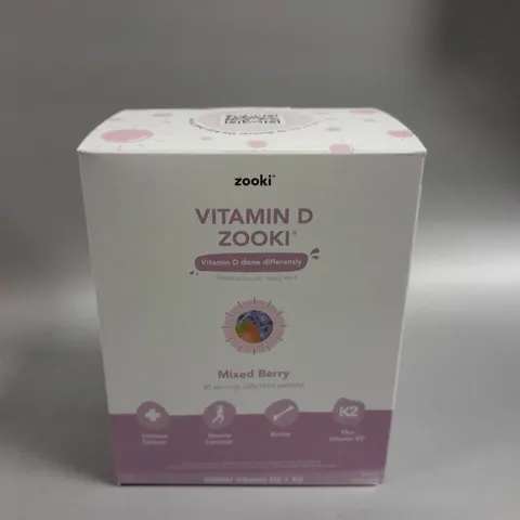 APPROXIMATELY 25 ZOOKI VITAMIN D MIXED BERRY SACHETS