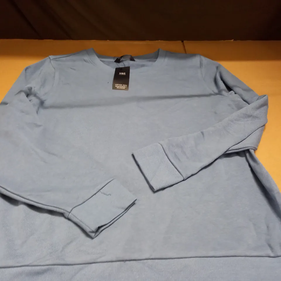 MAKRS & SPENCER BLUE SWEATSHIRT AND SWEATPANTS - SIZE 18 (JOGGERS)/20 (JUMPER)