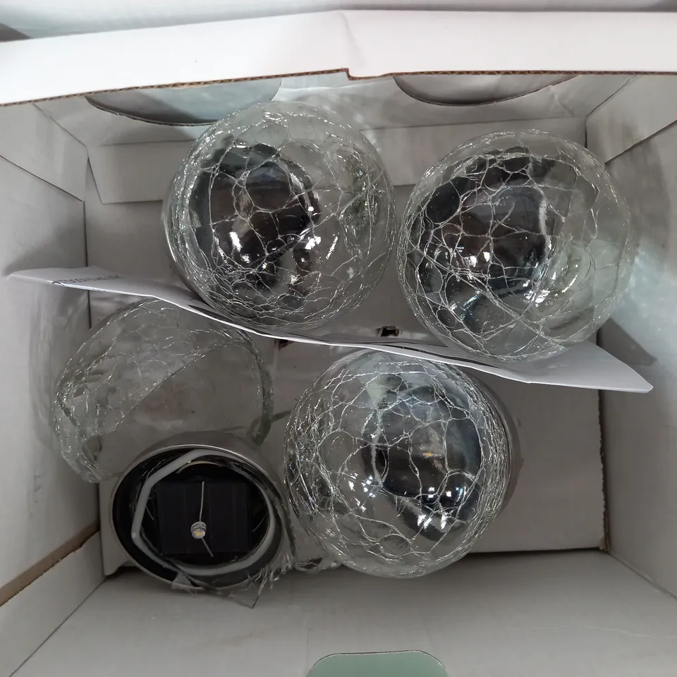 BOXED JOHN LEWIS CRACKLE OUTDOOR STAKE LIGHT SET