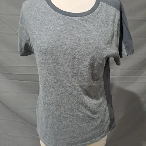 HUSH DILLON SIDE STRIPE BABY FIT T-SHIRT IN DARK GREY SIZE MEDIUM
