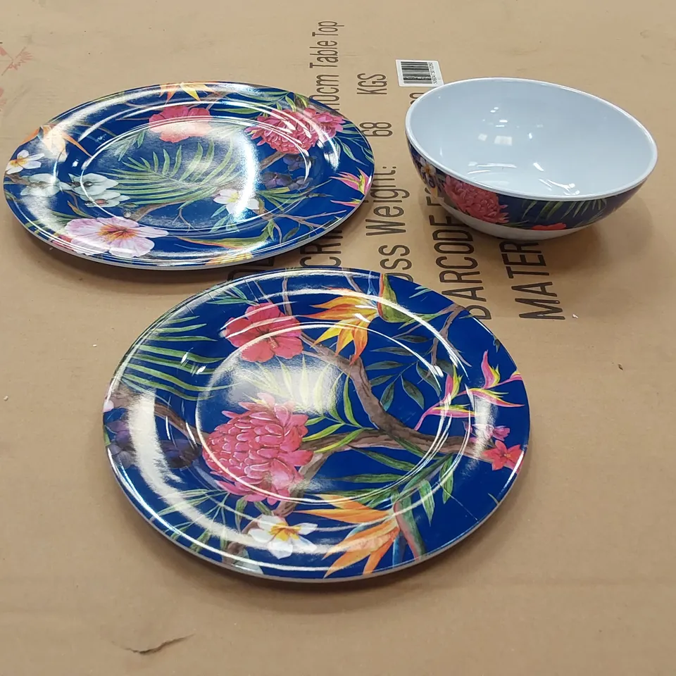 BOXED BAY ISLE HOME MEGARA MELAMINE DINNERWARE SET - 12PC (1 BOX)