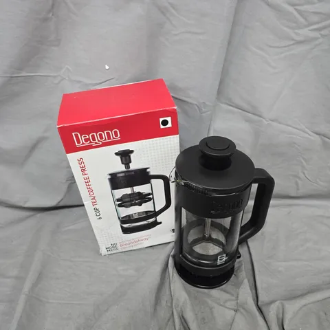 6-CUP FRENCH PRESS COFFEE MAKER β BLACK GLASS CARAFE (BOXED)