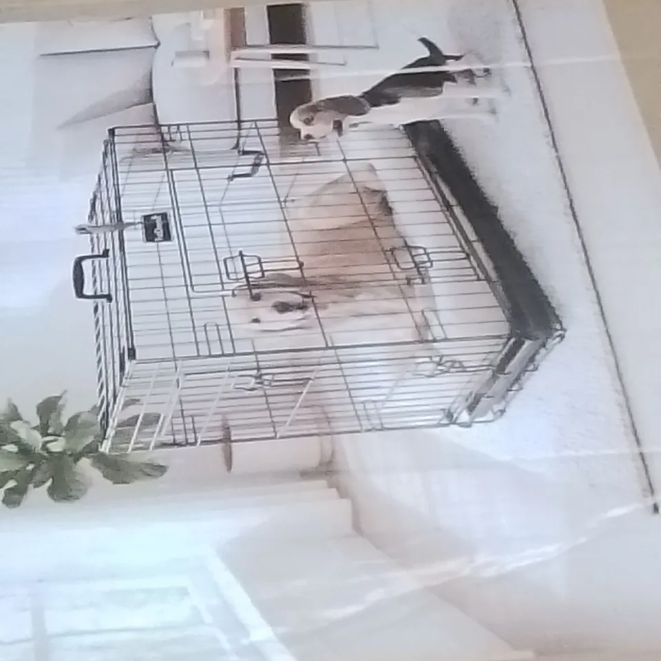 BOXED FURDREAMS 36 INCH FOLDING METAL DOG CAGE