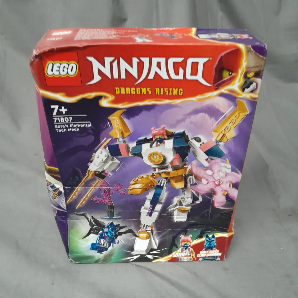 BOXED LEGO NINJAGO SORAS ELEMENTAL TECH MECH - 71807