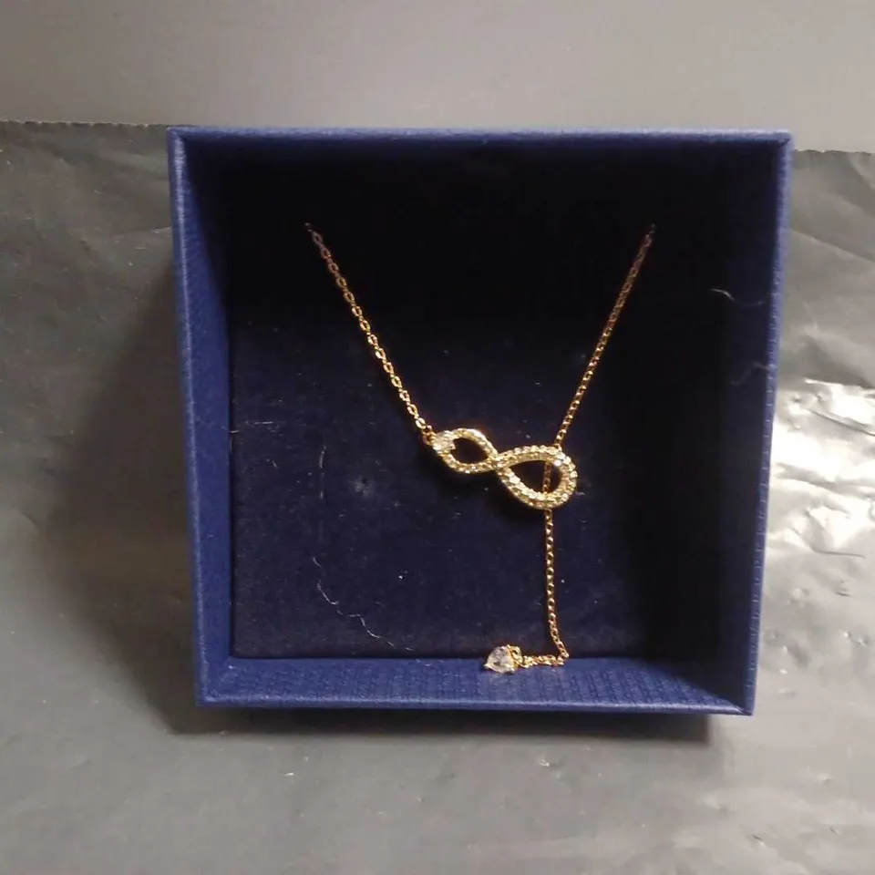 BOXED SWAROSKI INFINITY ROSE GOLD NECKLACE