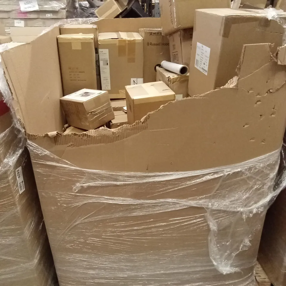 PALLET TO CONTAIN APPROXIMATELY 32 DESIGNER INDOOR LIGHTING PRODUCTS TO INCLUDE; WALL LIGHTS, CEILING LIGHTS, LAMP ETC