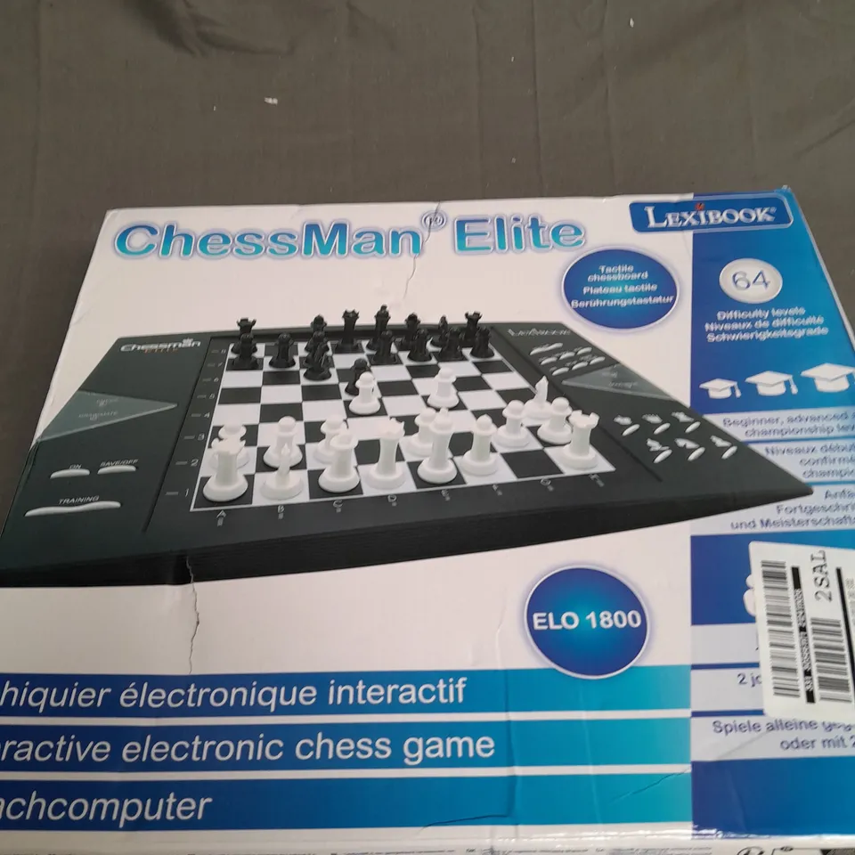 BOXED LEXIBOOK CG1300 CHESSMAN ELITE, INTERACTIVE ELECTRONIC CHESS RRP £53.99