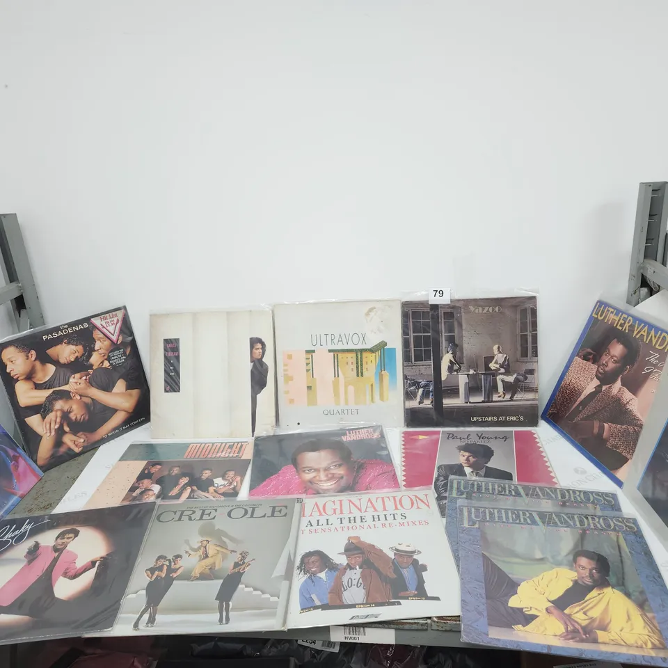 A COLLECTION OF 16 X VINYL RECORDS. MAINLY 1980S.