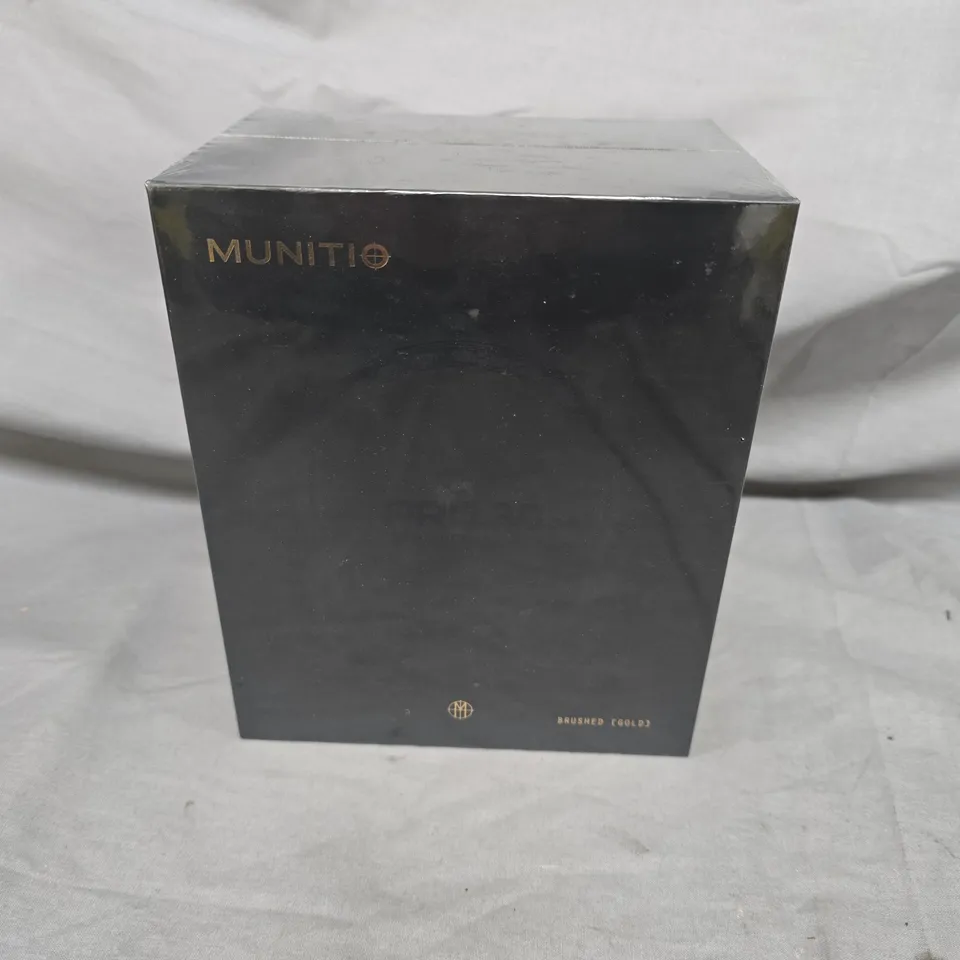 BRAND NEW BOXED MUNITIO PRO30 BRUSHED GOLD WIRELESS HEADPHONES 2AQPX-PRO30