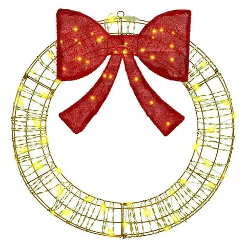 BOXED VIDAXL WREATH WITH 80 LEDS PET