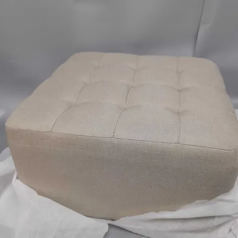 BOXED LIVING HOME OTTOMAN FOOT STOOL IN BEIGE