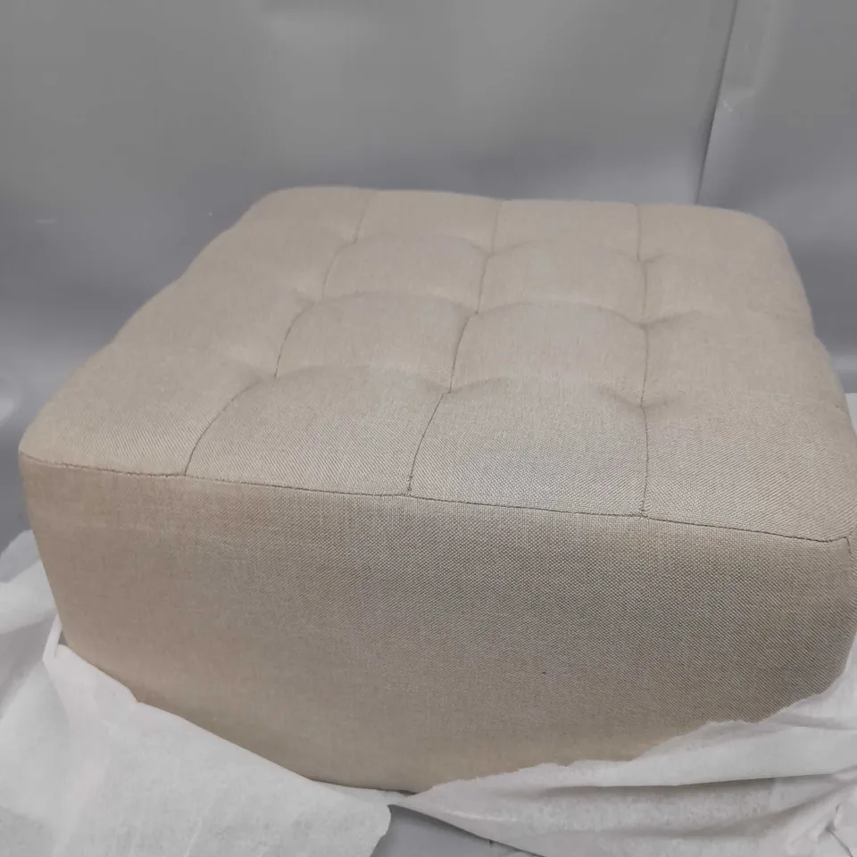BOXED LIVING HOME OTTOMAN FOOT STOOL IN BEIGE