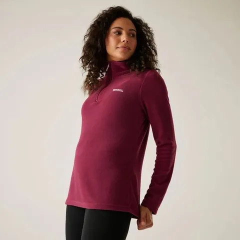 BRAND NEW REGATTA WOMEN'S SWEETHART MARL HALF-ZIP FLEECE IN DARK PIMENTO SIZE 8
