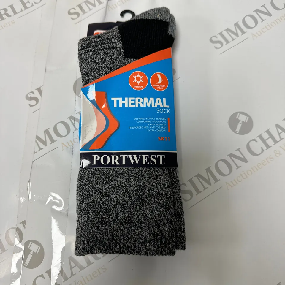 PORTWEST THERMAL SOCKS IN GREY SIZE 10-13