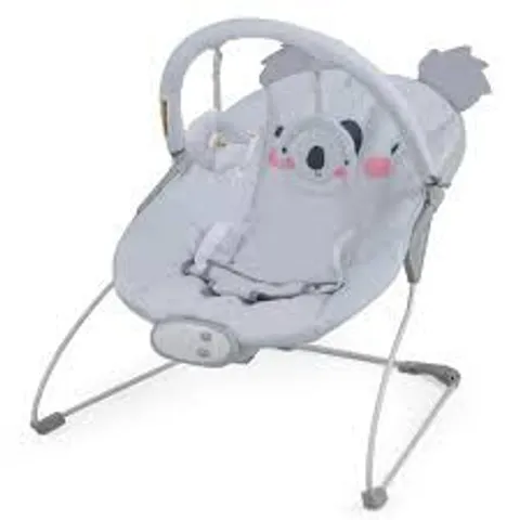 BOXED COSTWAY PORTABLE BABY BOUNCER INFANT ROCKER SEAT WITH DETACHABLE TOY BAR - GREY