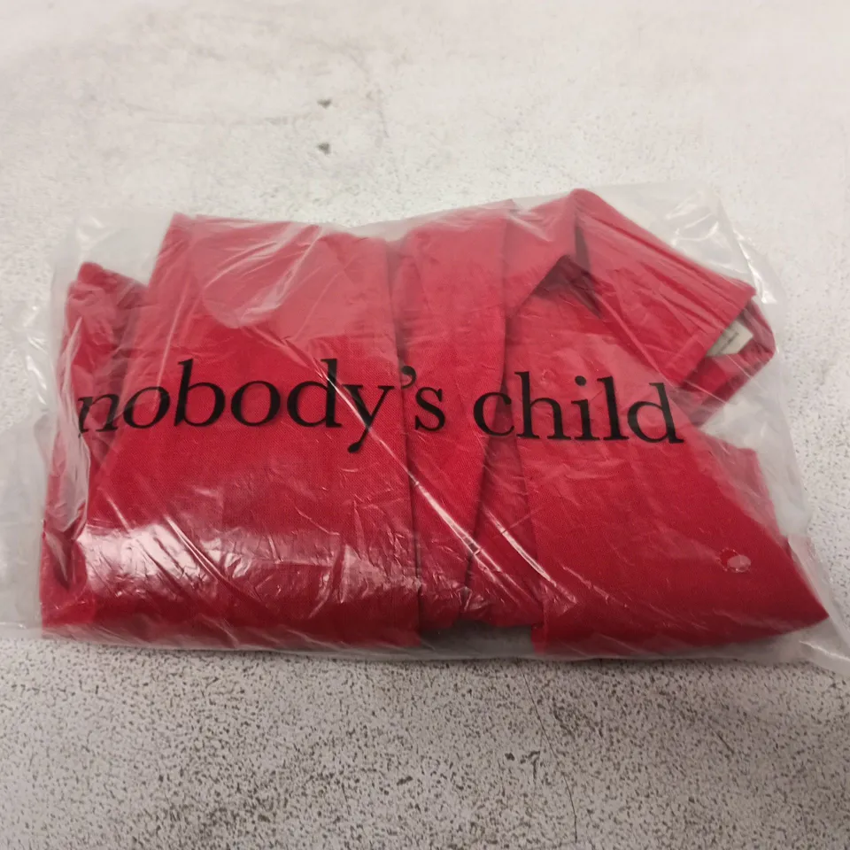 NOBODYS CHILD VALENCIA RED SQUARE-NECK WAISTCOAT TOP – UK 6