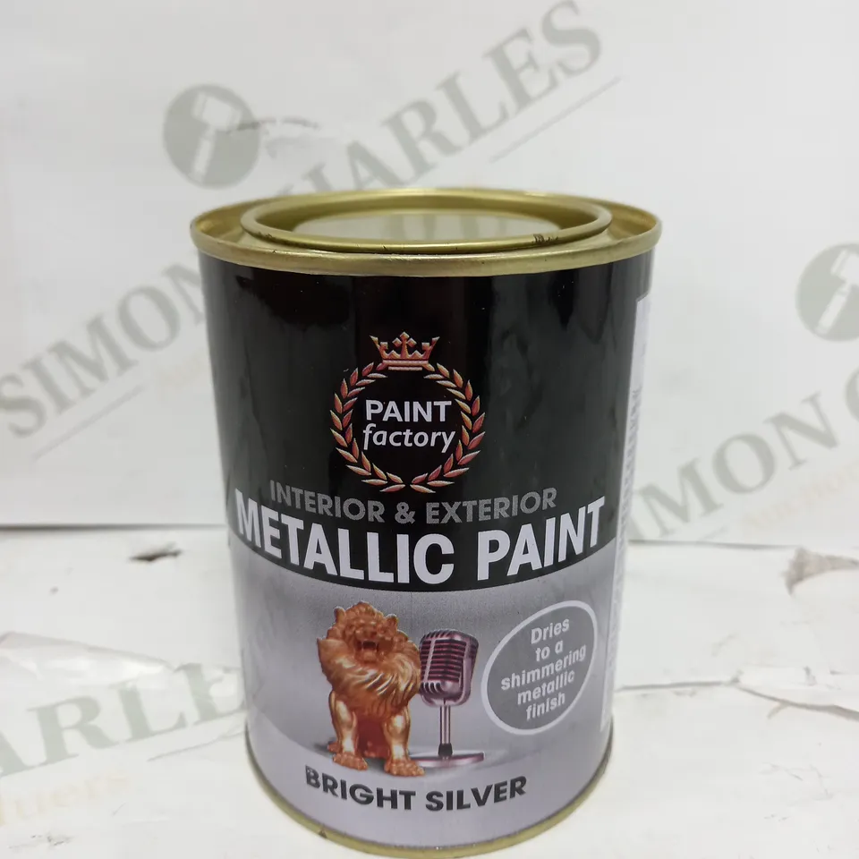 BOX OF 24 METALLIC PAINT IN BRIGHT SILVER