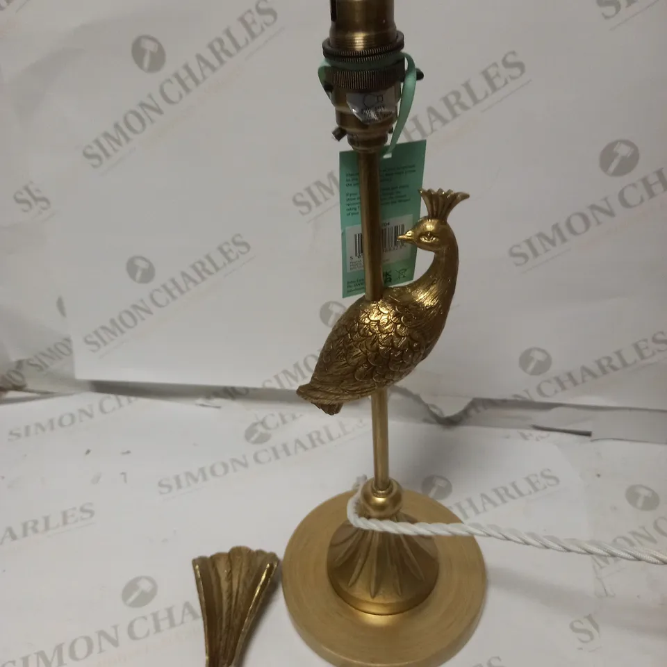 JOHN LEWIS + MATTHEW WILLIAMSON PEACOCK LAMP BASE, GOLD, H38CM