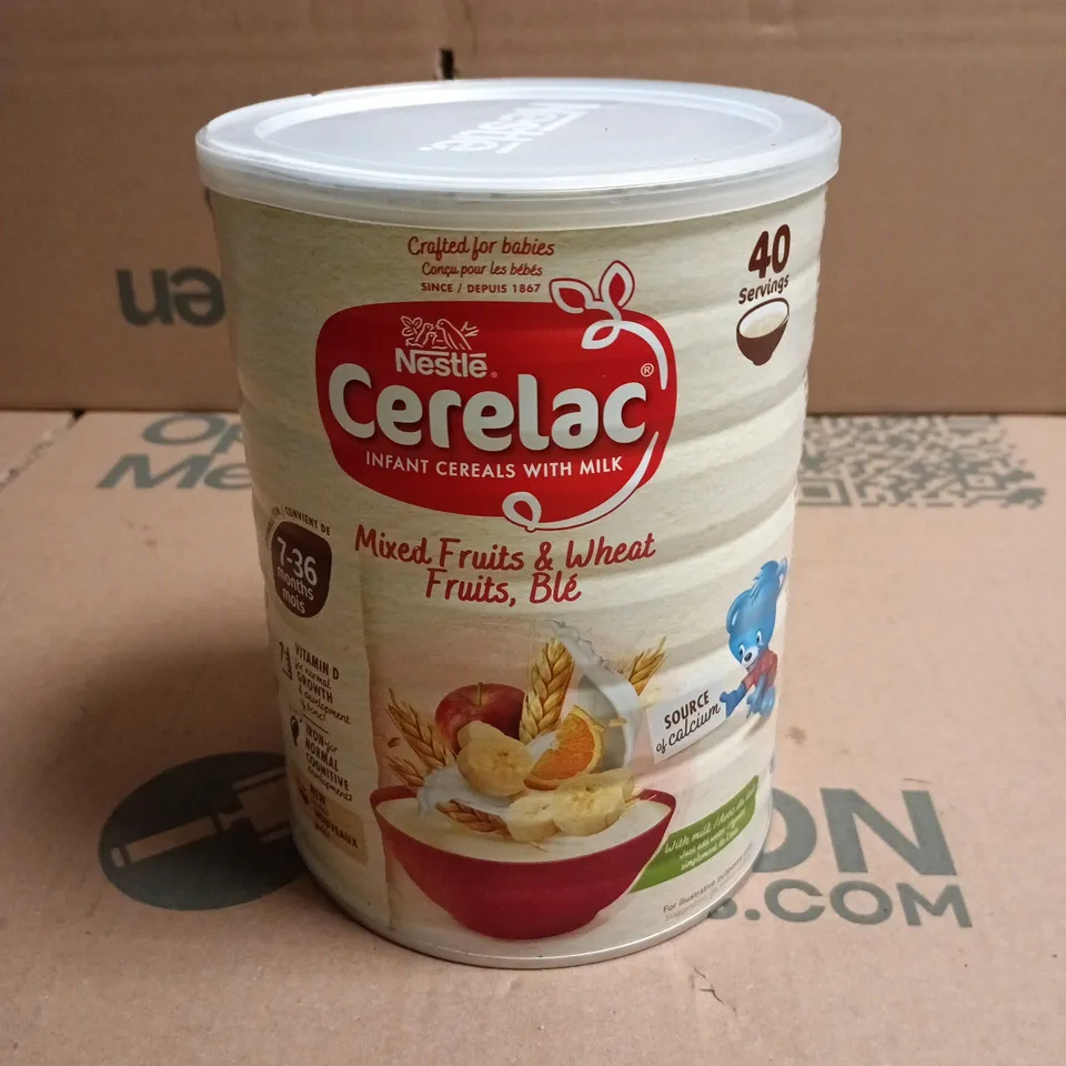 NESTLÉ CERELAC INFANT CEREAL WITH MILK – MIXED FRUITS & WHEAT, 40 SERVINGS 1KG TIN