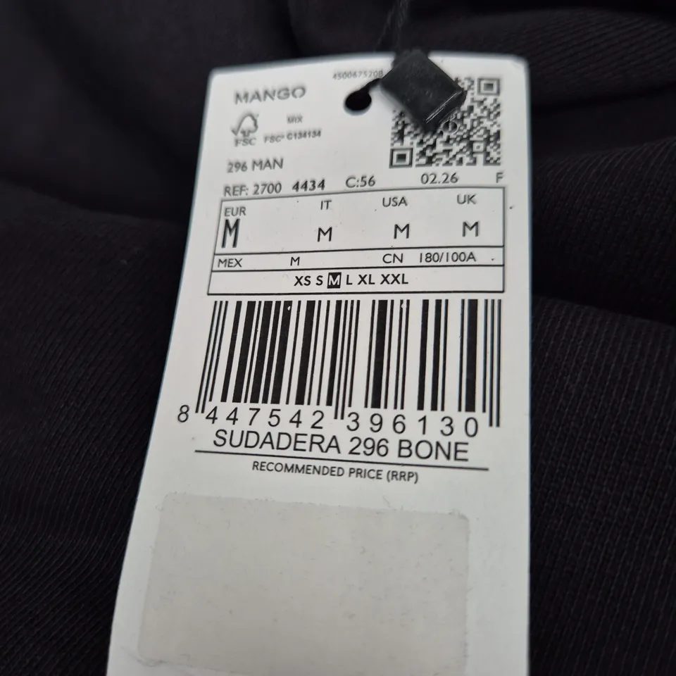 MANGO HOODIE – BLACK – UK SIZE M (EU M)