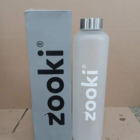 BOXED ZOOKI FROSTED GLASS BOTTLE