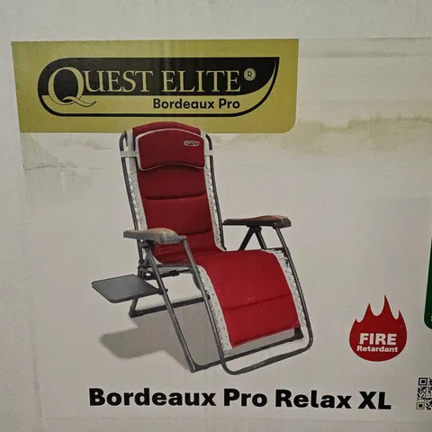 BOXED QUEST ELITE BORDEAUX PRO RELAX CHAIR IN GREY