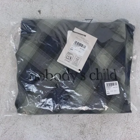 BAGGE NOBODY'S CHILD CRUZ TOP IN BLUE CHECK SIZE UK 8